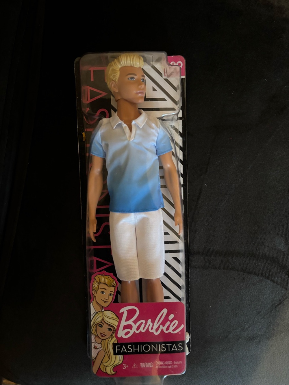 Barbie Ken Doll in Blue Ombre Polo & White Shorts